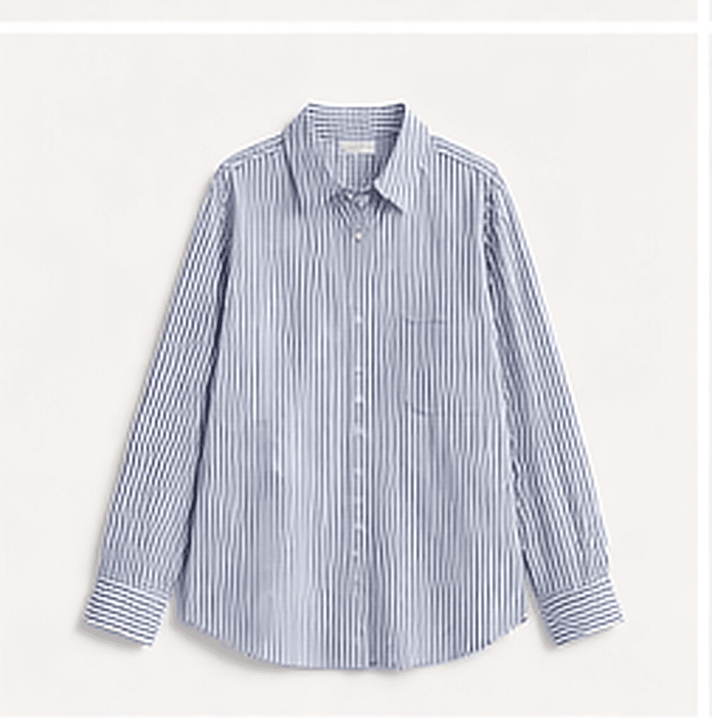 ストライプシャツ（ブルー）