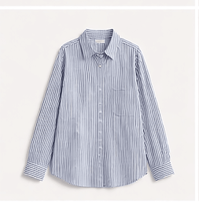 ストライプシャツ（ブルー）