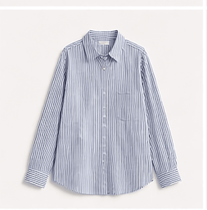 ストライプシャツ（ブルー）