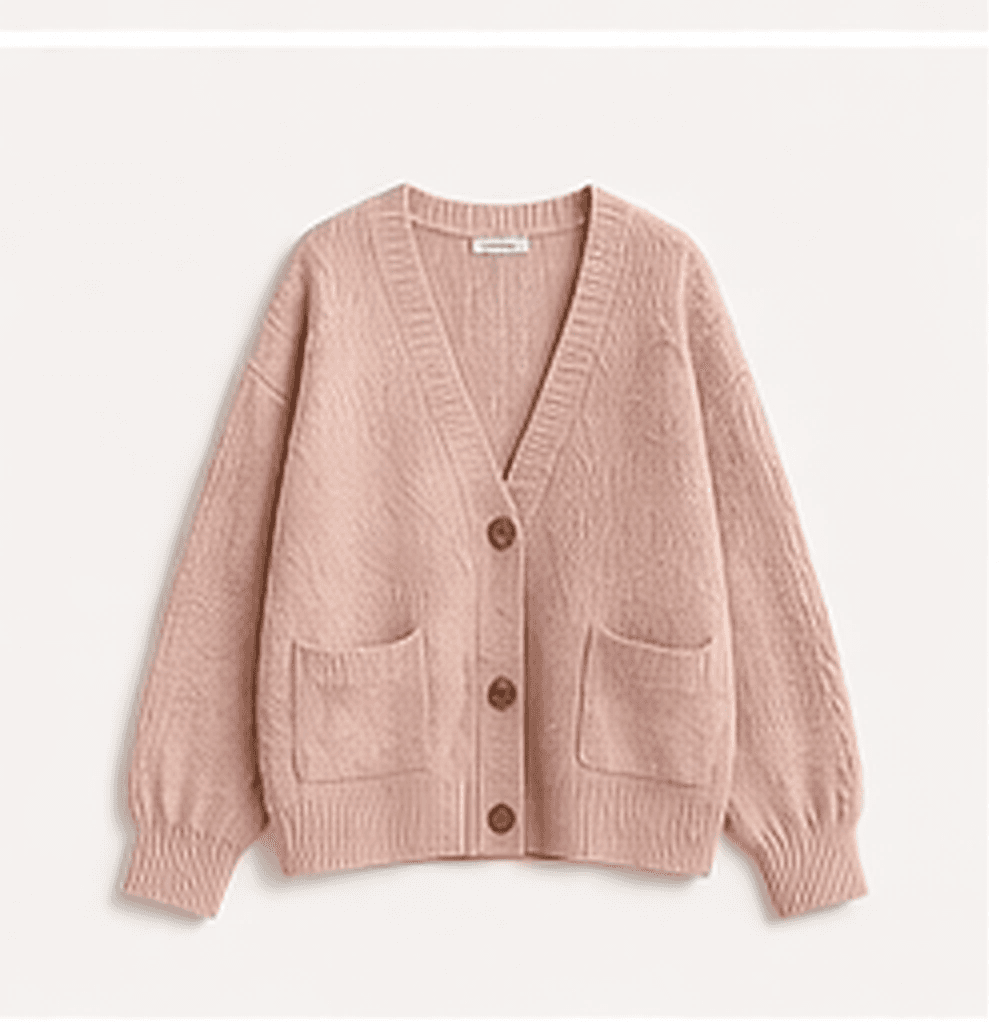 ケーブルニットカーディガン（ピンク）