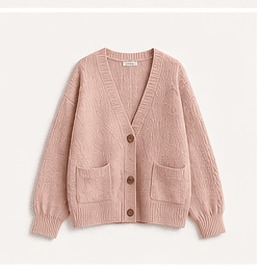 ケーブルニットカーディガン（ピンク）