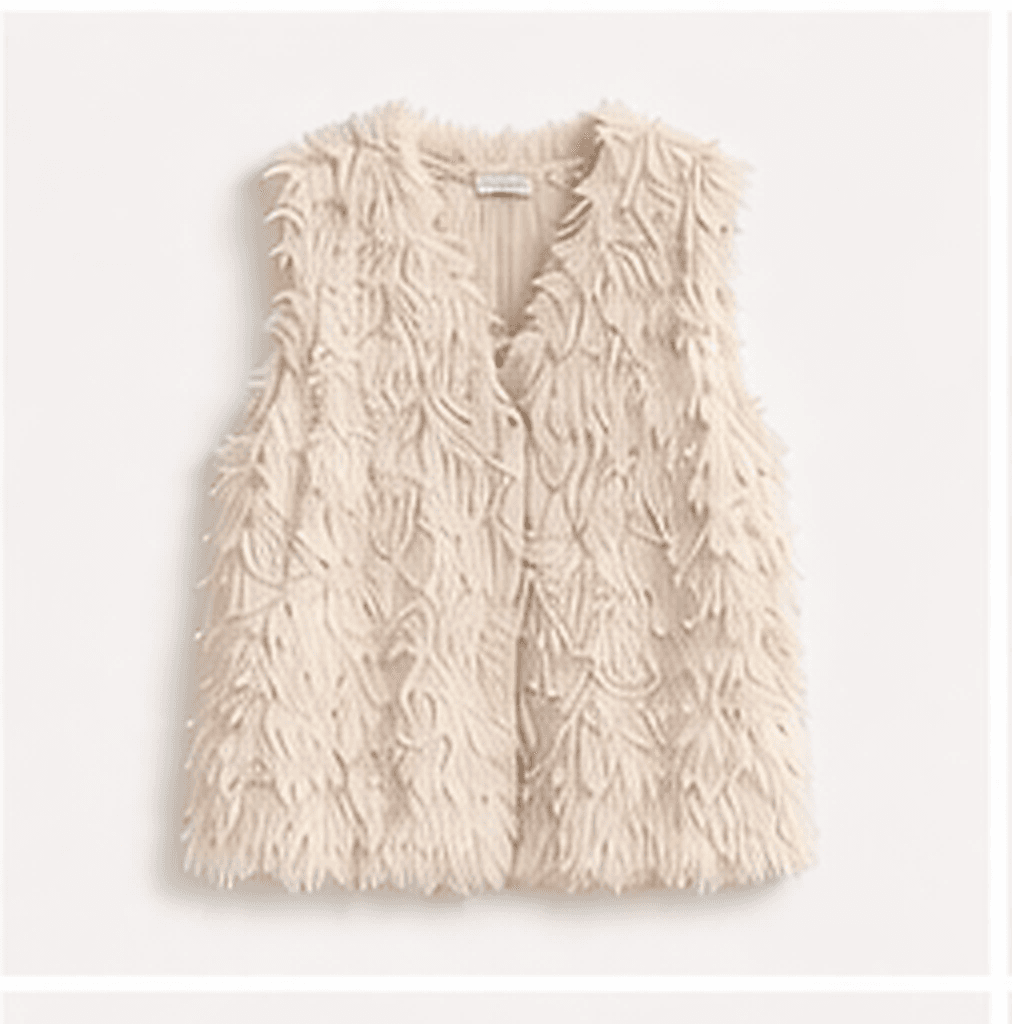 フリンジニットベスト（アイボリー）