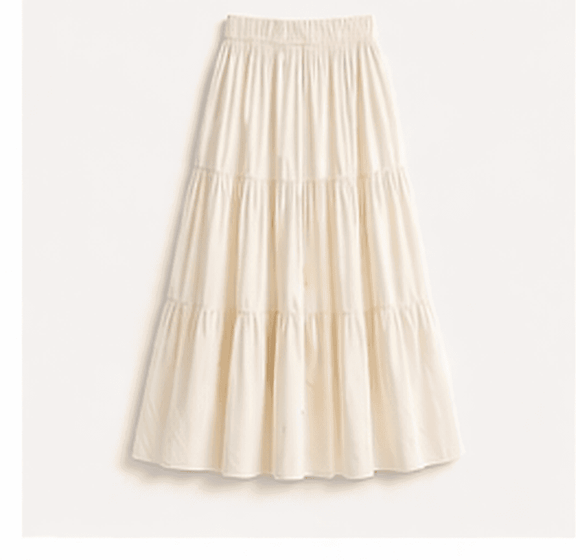 ティアードマキシスカート（アイボリー）
